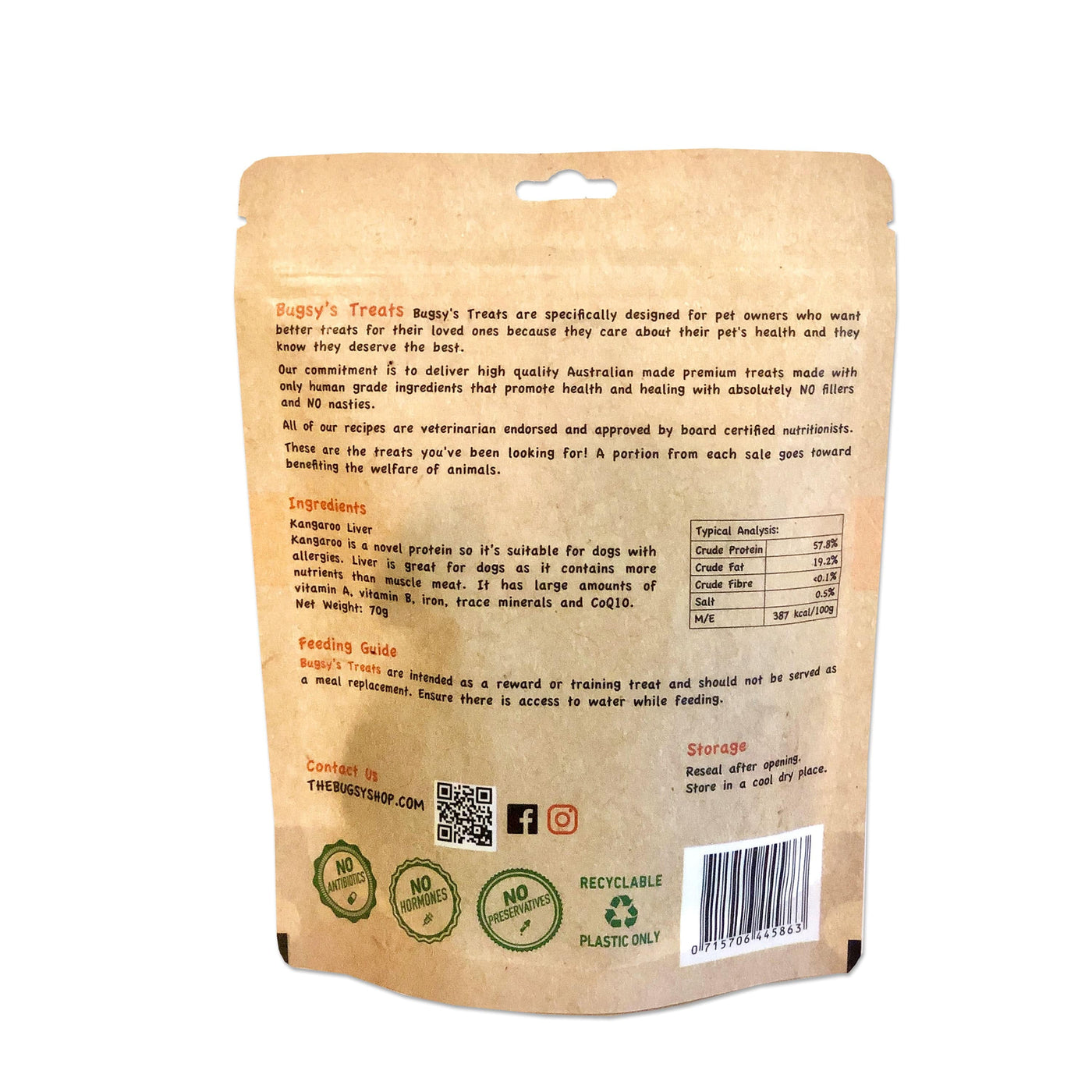 KANGAROO LIVER Snack for Dogs